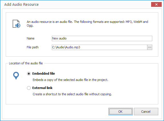 Add an audio resource